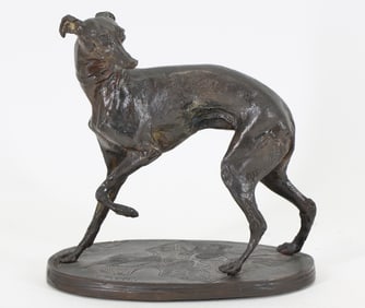 Bronze Greyhound Sculpture by Pierre-Jules Mêne