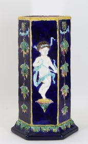 English Majolica Umbrella Stand