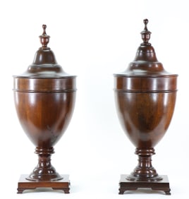 Mahogany Cutlery Urns