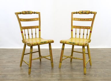 George Turner Philadelphia Roll-Top Windsor Side Chairs
