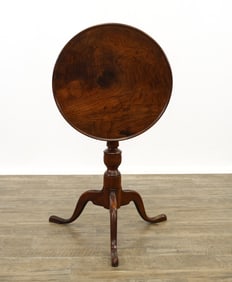 Queen Anne Walnut Tilt-Top Candle Stand