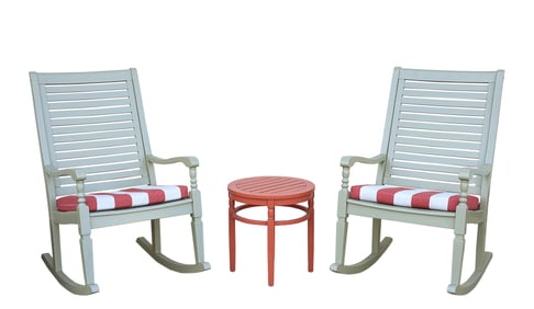 Grandin Road Outdoor Rocking Chair Set with Table