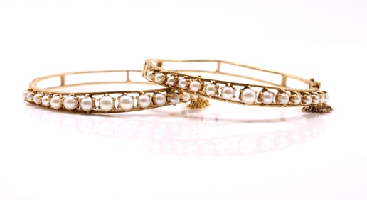 14k YG Pearl Bracelets