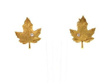 18k YG Diamond Earrings