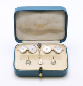 Tiffany & Co. 14k Mother of Pearl Dress Set