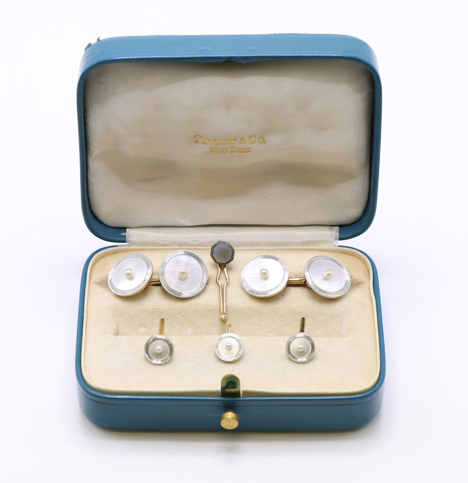 Tiffany & Co. 14k Mother of Pearl Dress Set (1 of 8)