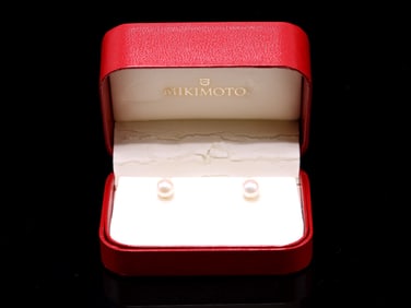 18k YG Mikimoto Pearl Earrings