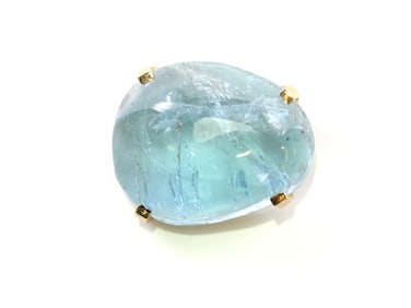 14k YG Aquamarine Pendant