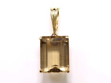 14k YG Citrine Pendant