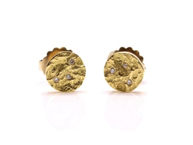 18k YG Diamond Earrings