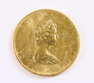 1980 $50 Canadian Gold Maple Leaf