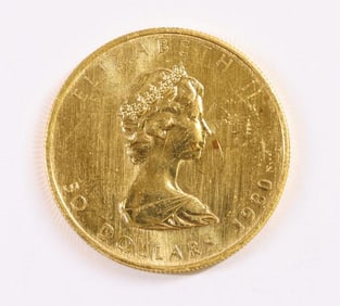 1980 $50 Canadian Gold Maple Leaf