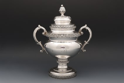 Robert and William Wilson Coin Silver Sugar Urn
