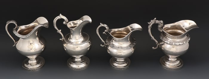 American Coin Silver and Plated Creamers