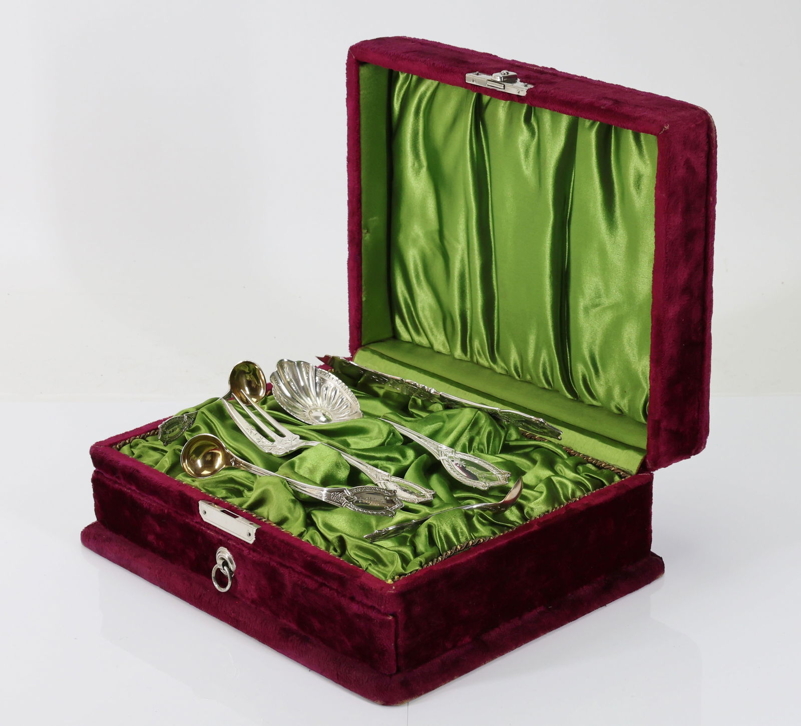 George Scheibler "Diamond" Sterling Silver Flatware Service Completer Set (1 of 10)