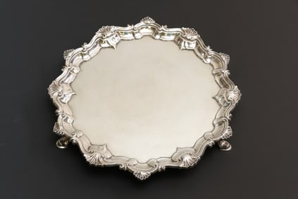 Richard Rugg Georgian British Sterling Silver Salver