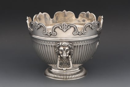 Victorian British Sterling Silver Monteith Bowl