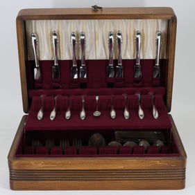 Gorham "Lyric" Sterling Silver Flatware Service for 8 With Extras