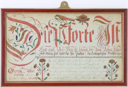 19th c. Pennsylvania German Illuminated Manuscript