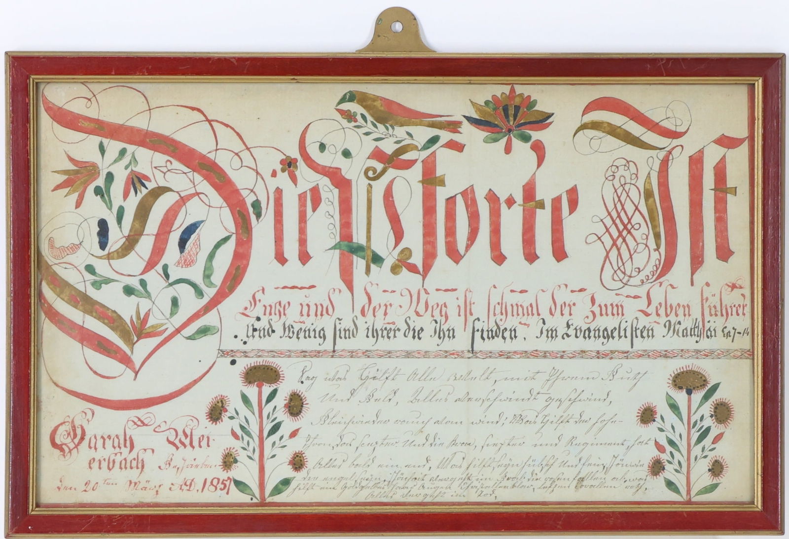 19th c. Pennsylvania German Illuminated Manuscript (1 of 5)