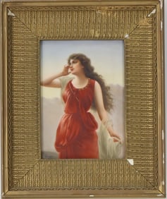 Hutschenreuther Painted Porcelain Plaque