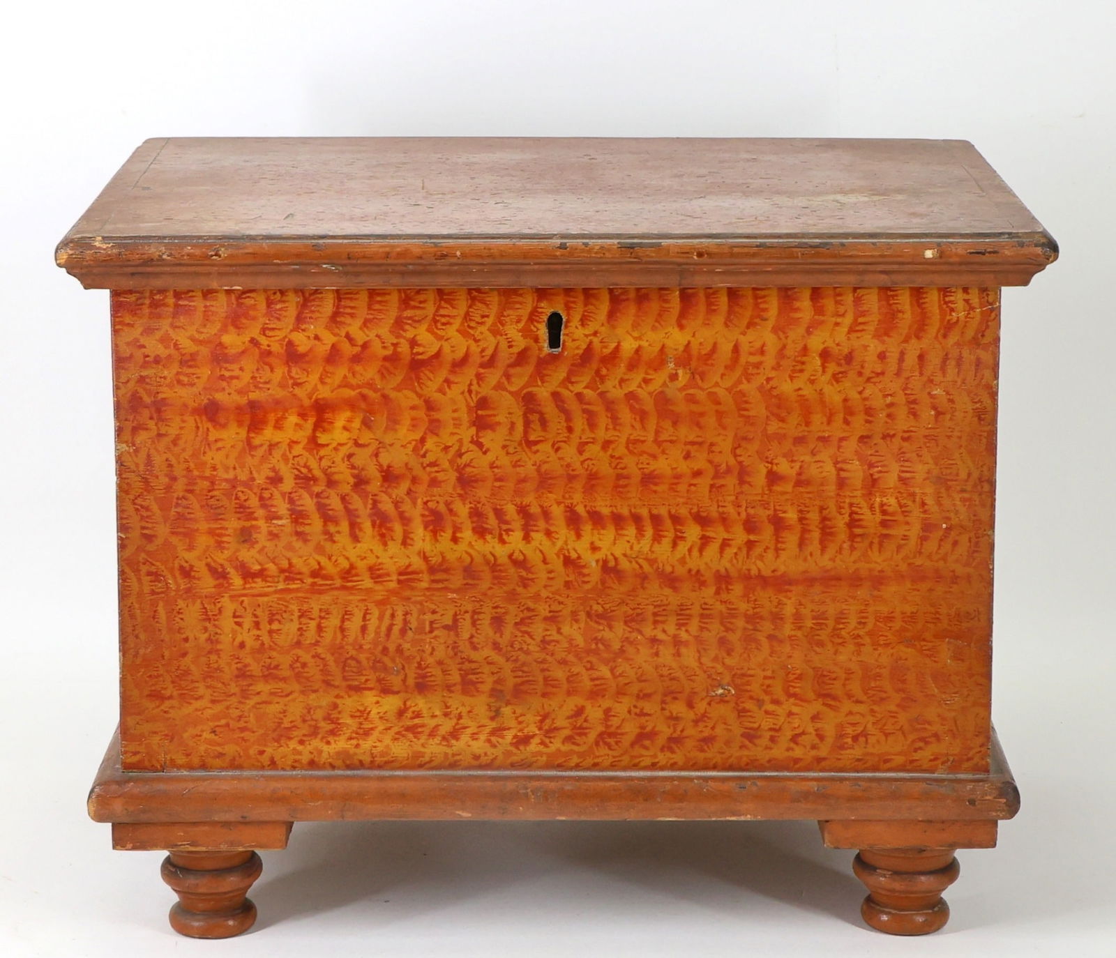 19th c. Miniature Hand Painted Blanket Chest (1 of 11)
