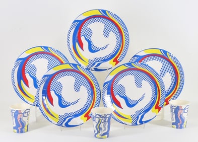Roy Lichtenstein Paper Plates and Cups