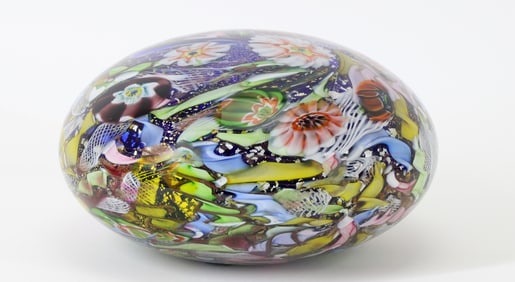 Murano Tutti-Frutti Art Glass Paperweight