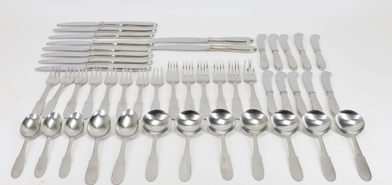 Georg Jensen "Mitra" Stainless Steel Flatware Service for 6 With Extras (1 of 14)