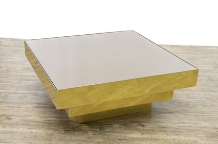 Stacked and Mirrored Coffee Table