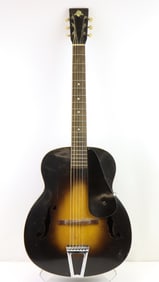 Regal Archtop Acoustic Guitar with Sunburst Finish and Case