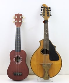 Santa Rosa Folk Guitar Company U2 Ukulele and Vintage Mandolin