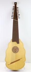 Baroque-Style Archlute with Decorative Rosette