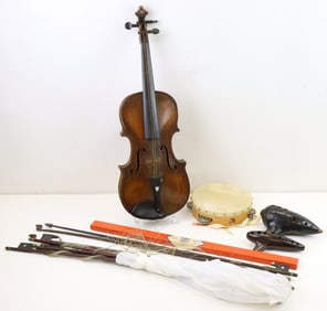 HOPF Violin with Accessories and Musical Equipment