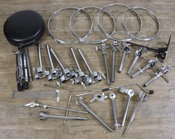 Crate of Miscellaneous Drum Hardware