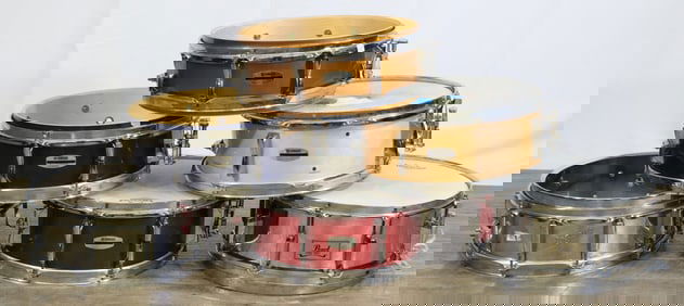 Lot of 6 Snare Drums Needing Repair