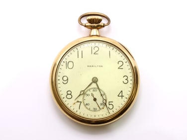 14k YG 23J Hamilton Pocketwatch