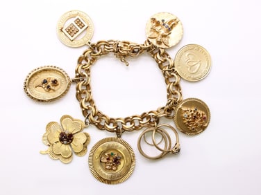 14k YG Charm Bracelet