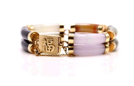 14k YG Jade Bracelet