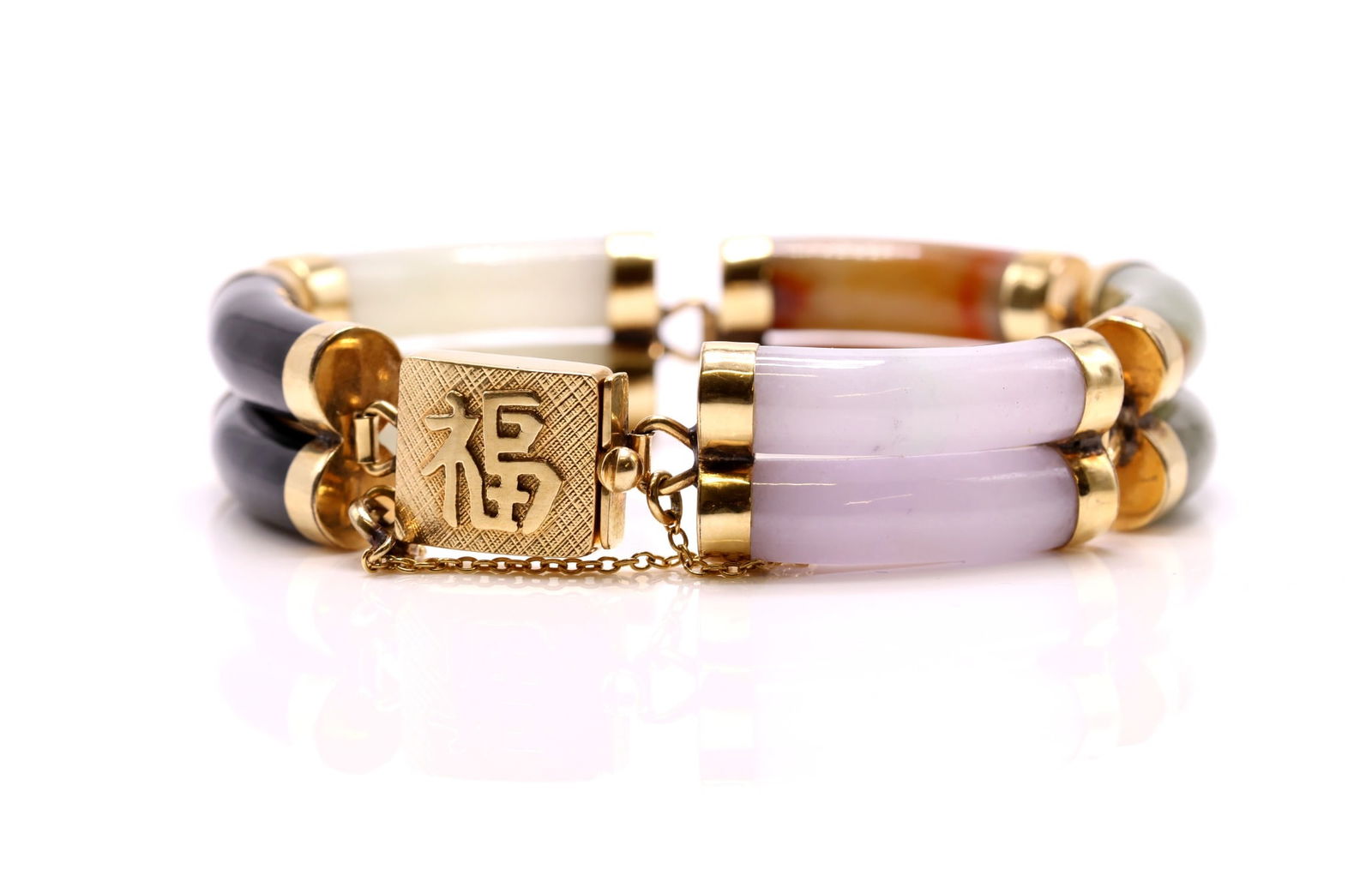 14k YG Jade Bracelet (1 of 6)