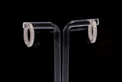 18k WG Diamond Earrings