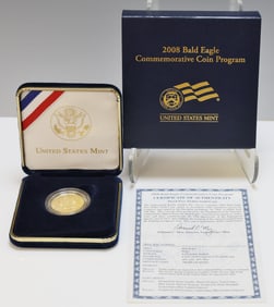Bald Eagle Gold $5 Proof Coin, 2008