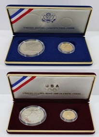 United States Gold Olympic and Constitution Coin Sets