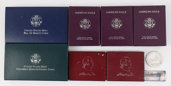 American Eagles and Other Silver Commemorative Coins