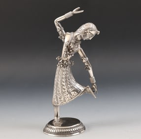 Indian Silver Dancing Figure