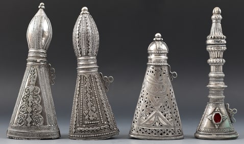 Yemeni Silver Jambiya Dagger Sheath Ends