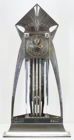 WMF Jugendstil Silver Plate Mantel Clock