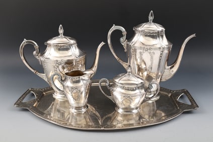 Engelbert Kayser Pewter Tea and Coffee Service
