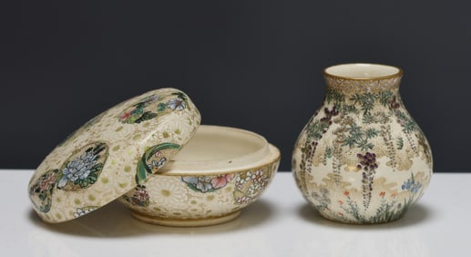 Kinkozan Japanese Satsuma Pottery Wares