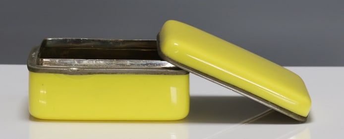 Japanese Imperial Yellow Enameled Box
